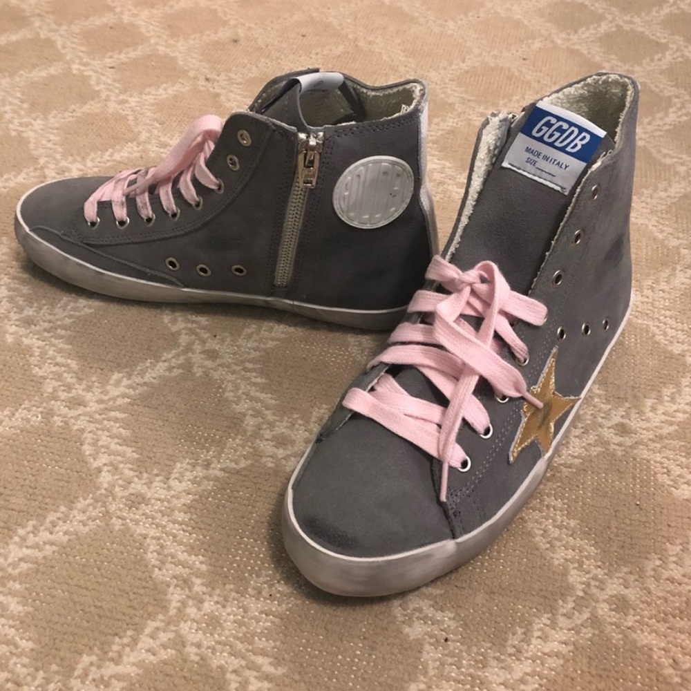 Golden Goose high top authentic sneakers.